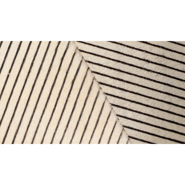 Small Pinstriped Ottoman