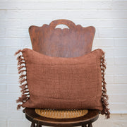 Evelie Linen Russet Decorative Pillow- 16x20"