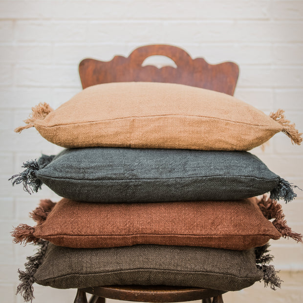 Evelie Linen Russet Decorative Pillow- 16x20"