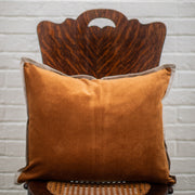 Gehry Velvet/Linen Caramel Pillow- 16x20"