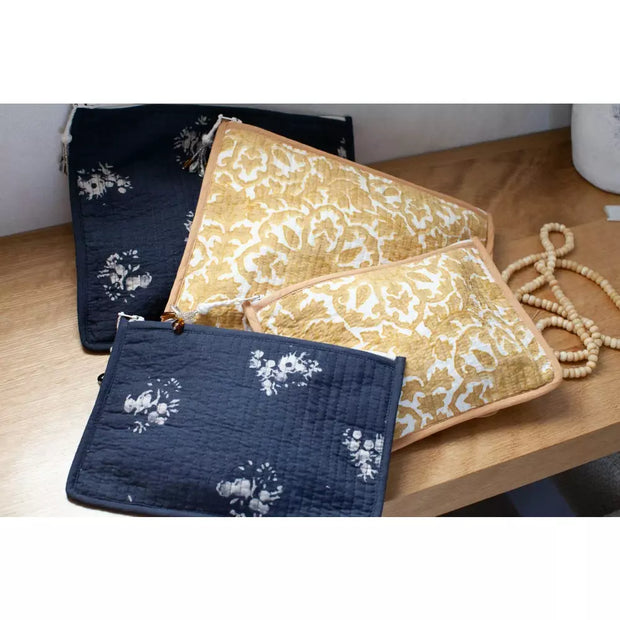 Sunnyside Large Zip Pouch- Yellow